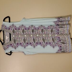 𝅺J.Jill Petite Medium Print Button Blouse